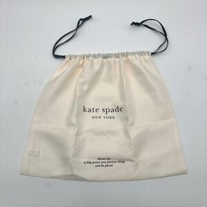 KATE SPADE Dust Bag, White Satin 12" x 13.5"